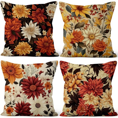 Vintage floral throw - floral, pillow