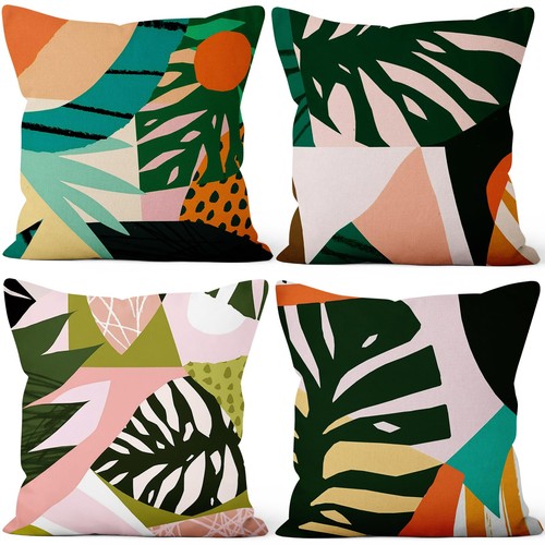 Tropical leaves throw pillow - tropical,