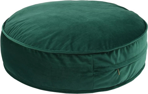 Cozy green velvet - velvet, floor