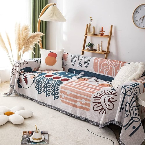 Single sofa cover cotton long - single,