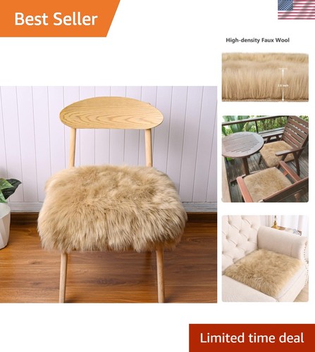 Luxurious beige faux fur chair - luxurious,
