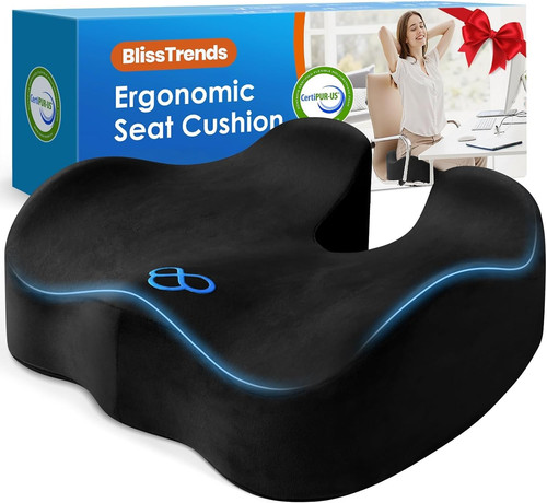 Black memory foam seat - seat, cushion