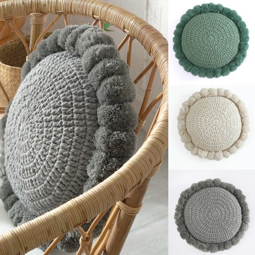 Round knit cushion sofa bed - round,
